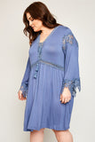 Angel Sleeve Lace Tunic Dress