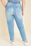 H6423W-MID DENIM- Front