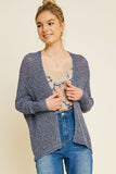 Semi-Sheer Dolman Sleeve Cardigan Sweater