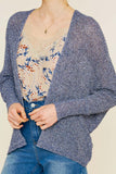 Semi-Sheer Dolman Sleeve Cardigan Sweater