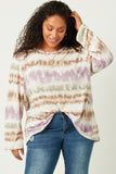 Washed Stripe Knit Long Sleeve Tee