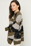 Plus Camo Knit Sweater Back