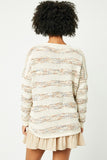 Popcorn Stripe Knit Sweater