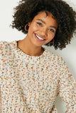 Plus Textured Confetti Knit Sweater Whole Body