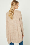 Banded Dolman Sleeve Open Cardigan