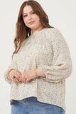 HK1194 Ivory Womens Ditsy Print Smocked Detail Long Sleeve Top Detail