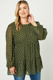 Metallic Dot Tiered Tunic