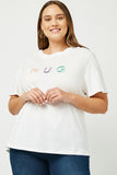 Hug Embroidered Graphic Tee