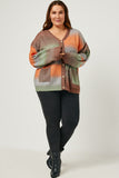 Ombre Mix Sweater Knit Pocket Cardigan