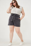 Garment Dyed Tencel Paperbag Shorts