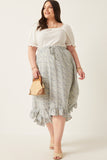 Ditsy Floral Ruffled Handkerchief Hem Skirt