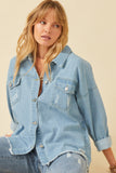 Distressed Oversized Denim Jacket