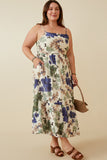 Floral Smocked Back Tank Dress