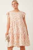 Soft Floral Ruffled Tank Dress