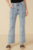 Washed Paneled Detail Denim Jeans