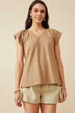 Exaggerated Ruffle Textured Knit Tank