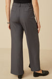 HY7380 Charcoal Womens Wide Leg Trousers Side