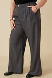 HY7380W Charcoal Plus Wide Leg Trousers Gif