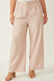 HY7380 Pink Womens Wide Leg Trousers Front