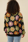 Retro Daisy Knit Pullover Sweater Side