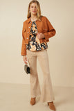 HY7510W Rust Plus Brushed Stretch Twill Cropped Jacket Front 2