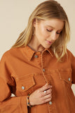 HY7510W Rust Plus Brushed Stretch Twill Cropped Jacket Back