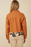 HY7510W Rust Plus Brushed Stretch Twill Cropped Jacket Back