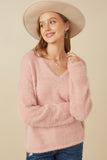 Mohair V Neck Sweater Top