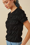 HY8020 Womens Textured Slinky Tiered Top Full Body