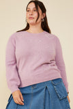 Pearl Hearts Detail Pullover Sweater