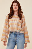 Multicolor Loose Knit Relaxed Top