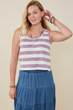 Heathered Stripe Knit Tank